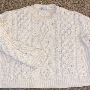 Cream/white Zara Sweater